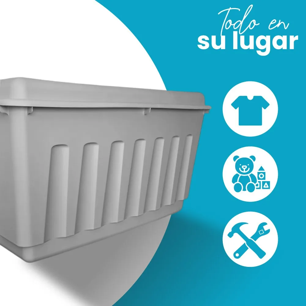 Caja organizadora con tapa Mod. Forza 135 litros - Imagen 7