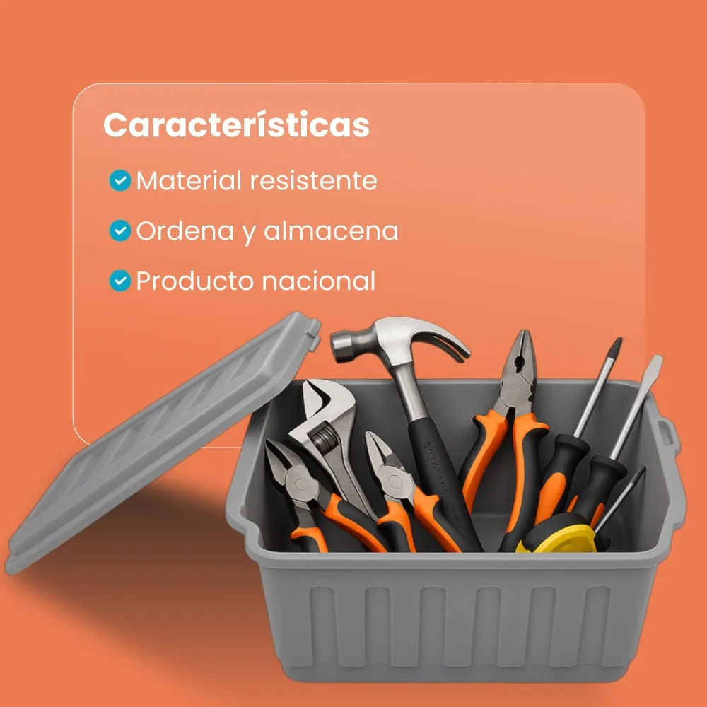 Caja organizadora con tapa Mod. Forza 135 litros - Imagen 8