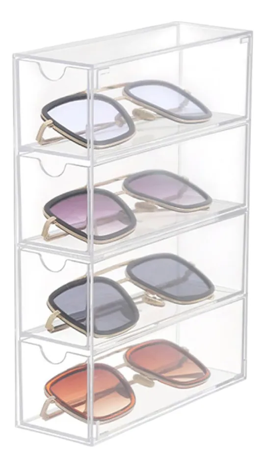 Organizador de lentes caja de almacenamiento multinivel