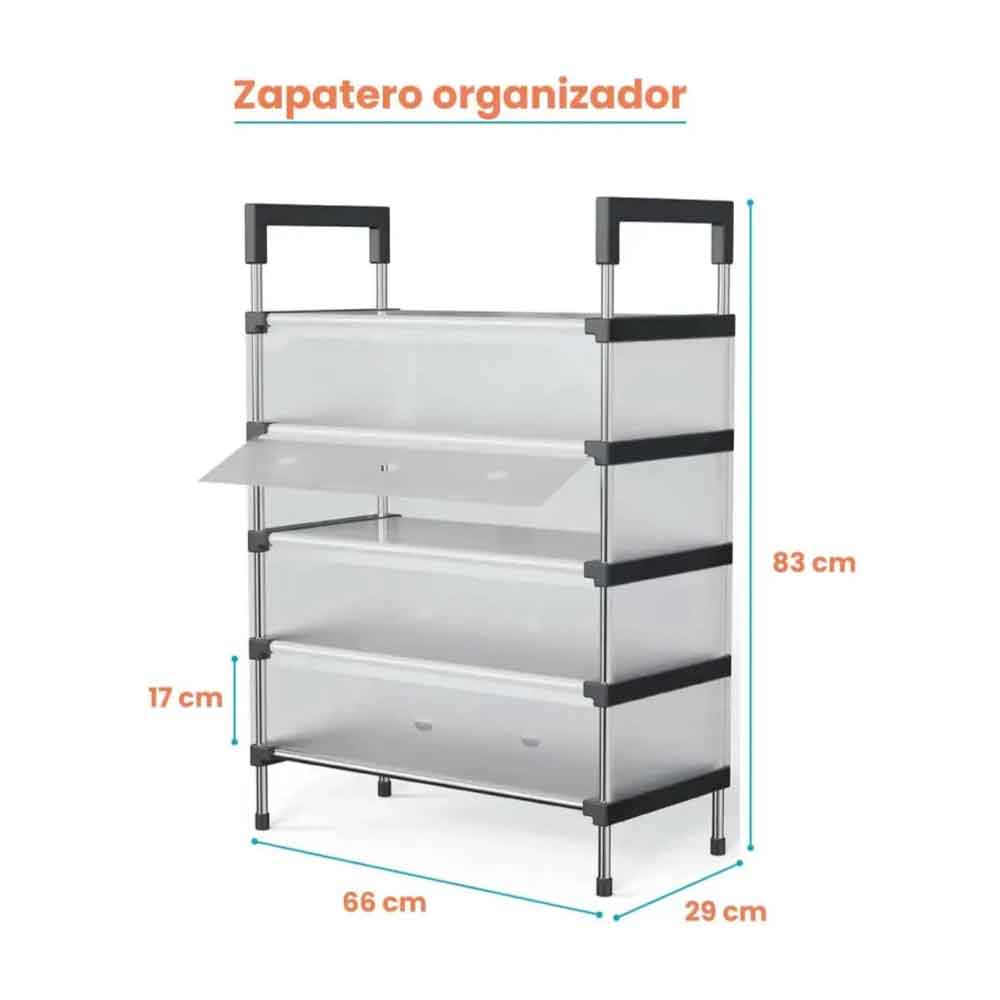 Rack zapatero organizador 5 niveles metal almacenamiento - Imagen 7
