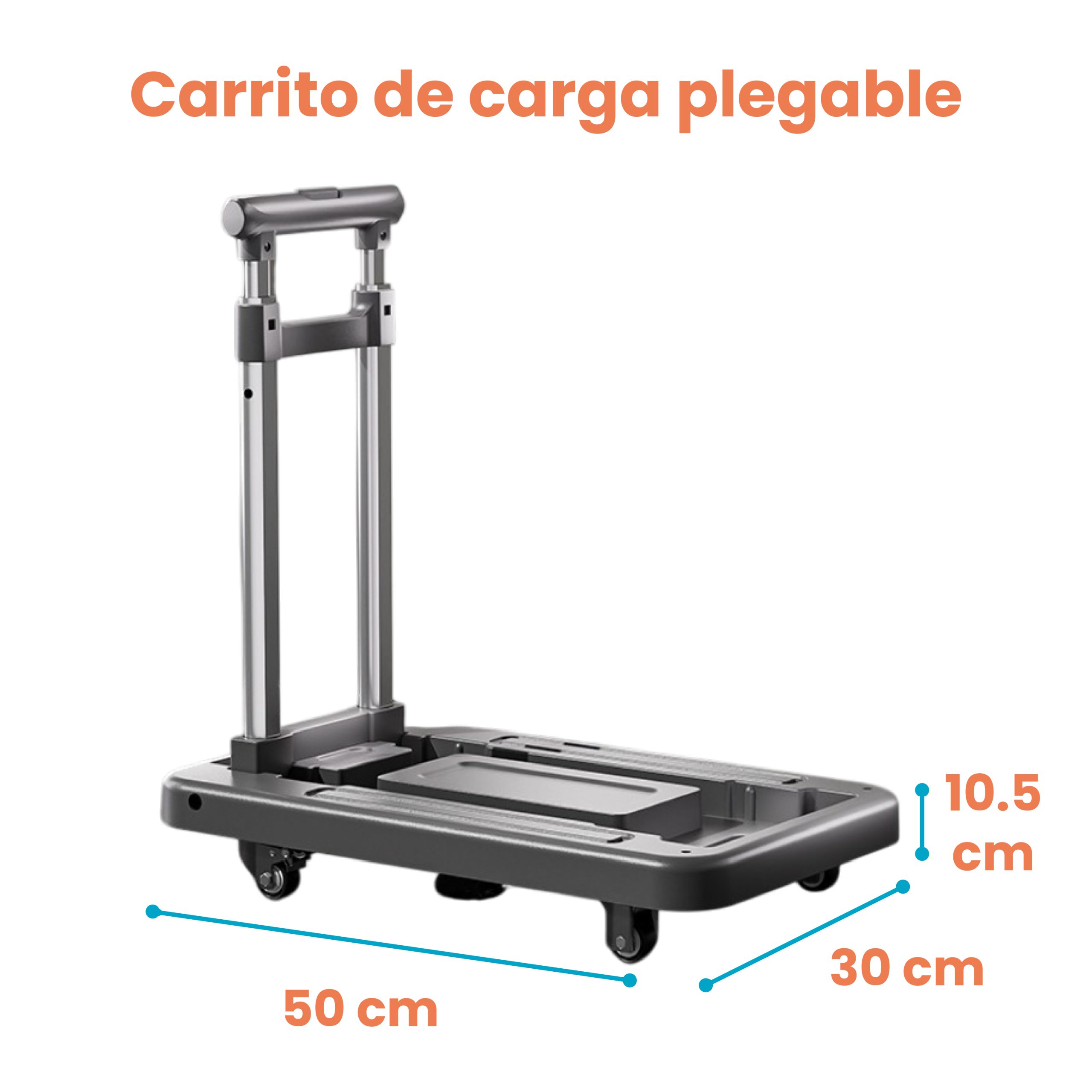 Carrito con plataforma plegable para carga de hasta 100 kg - Imagen 3