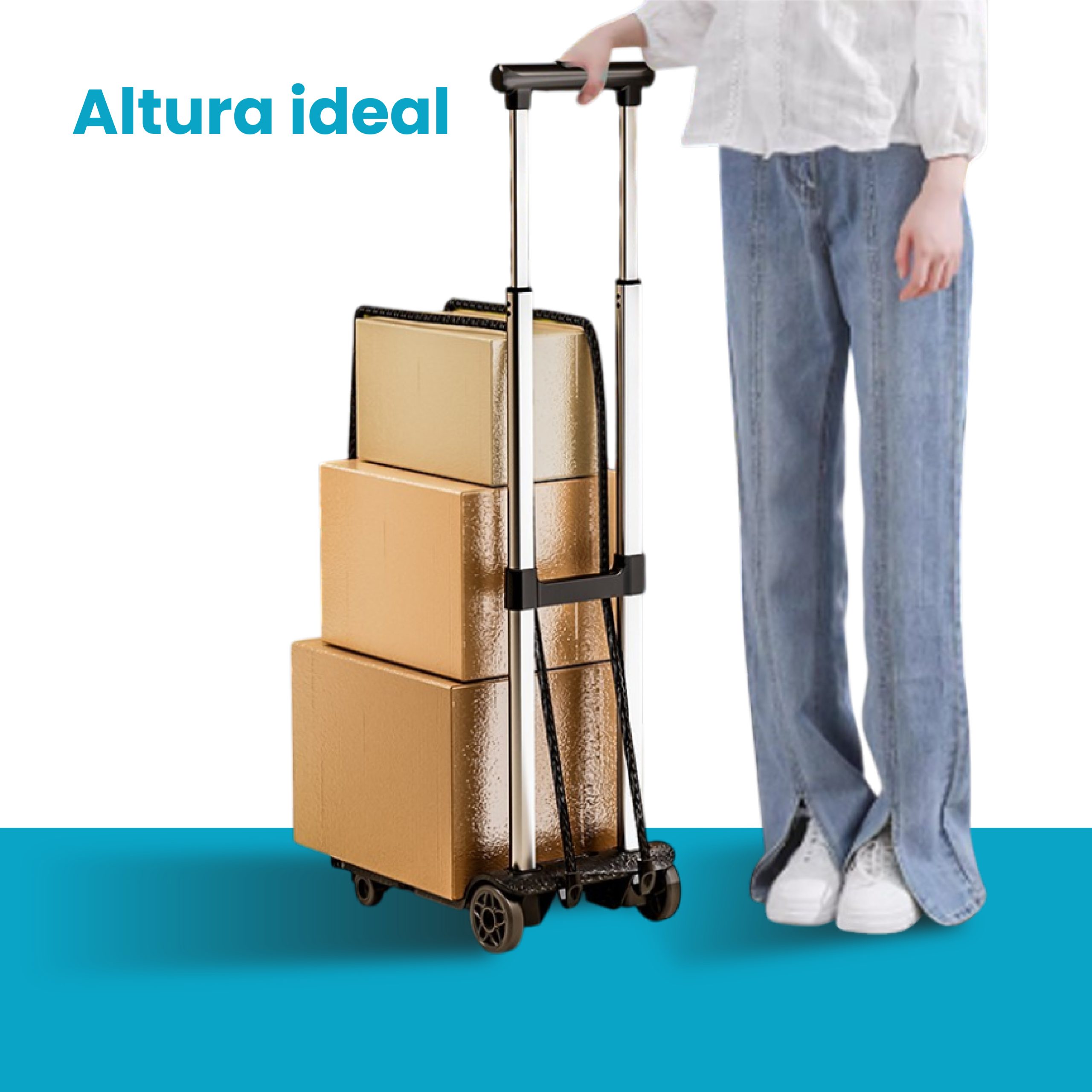 Carrito con plataforma plegable para carga de hasta 100 kg - Imagen 5