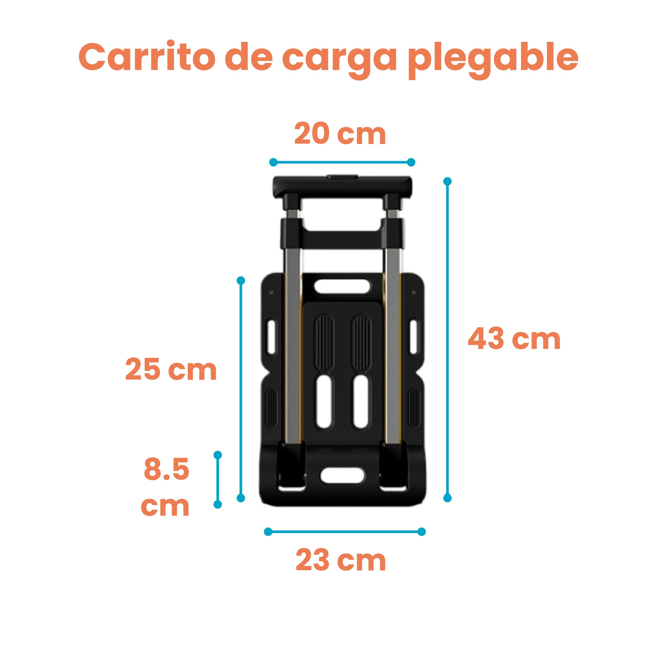 Carrito con plataforma plegable para carga de hasta 40 kg - Imagen 4