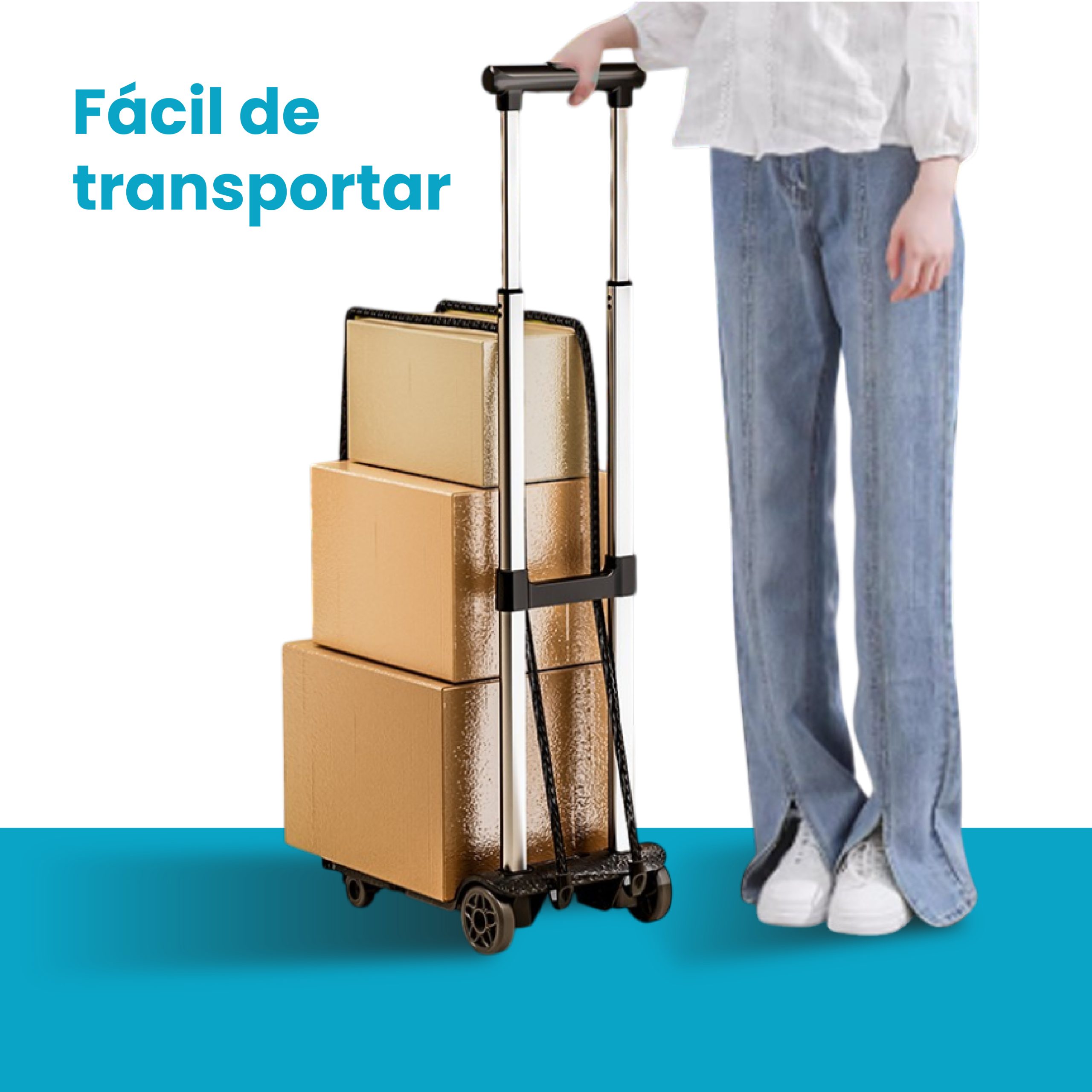Carrito con plataforma plegable para carga de hasta 40 kg - Imagen 5
