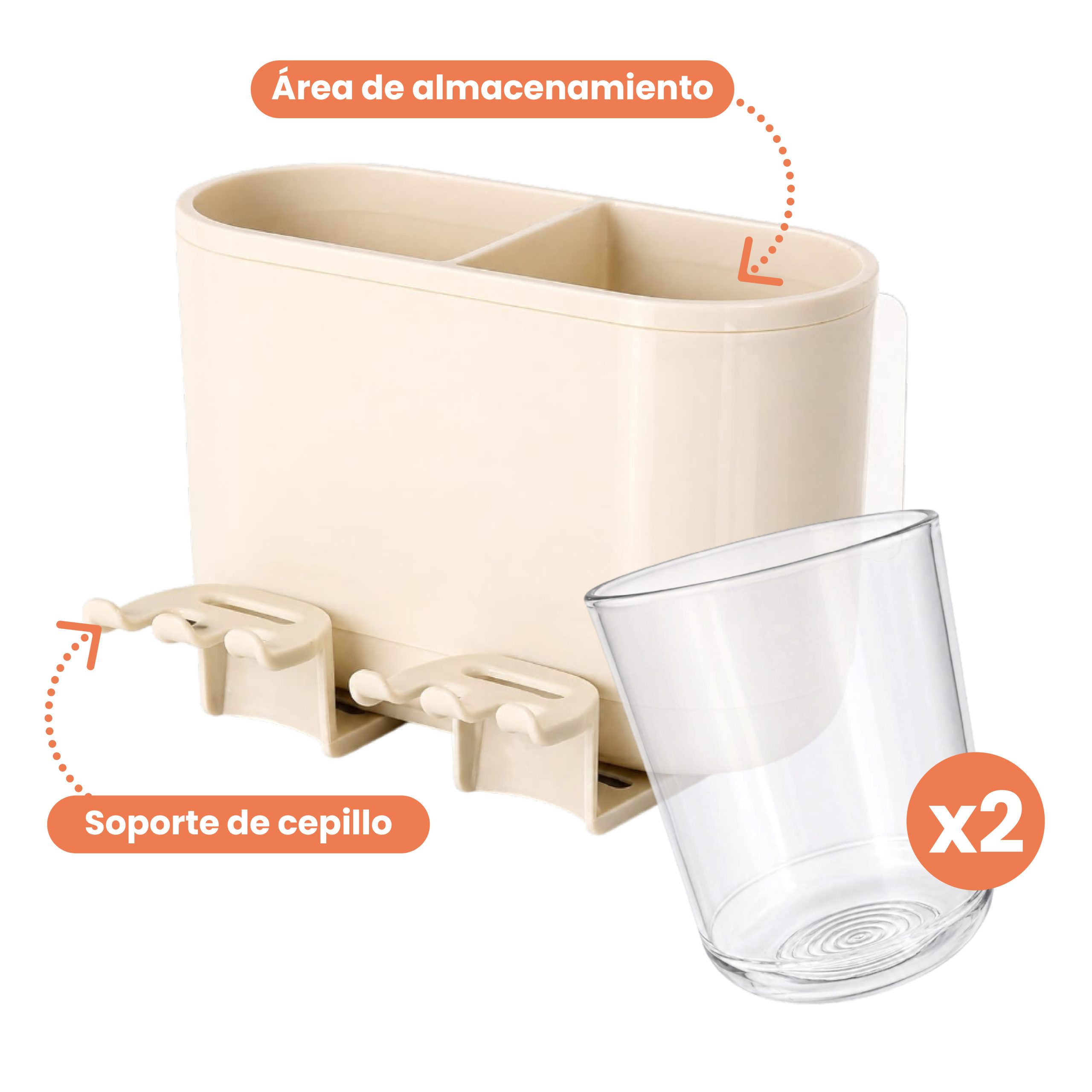 Soporte empotrable en pared para cepillos de dientes - Imagen 8