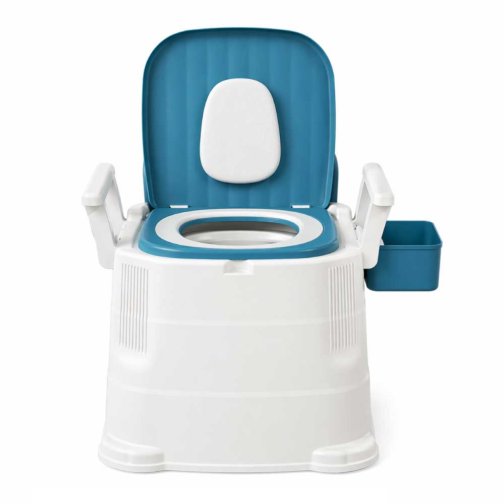 Sanitario baño portátil para adulto con tapa - Imagen 9