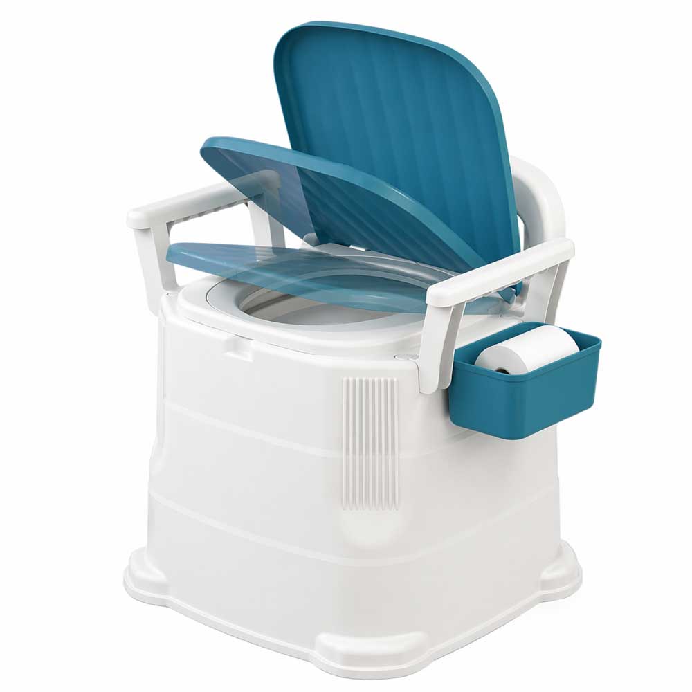 Sanitario baño portátil para adulto con tapa - Imagen 10