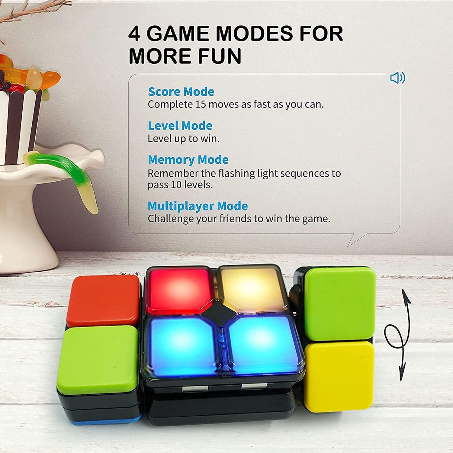 Cubo de memoria y agilidad con luz - Imagen 6