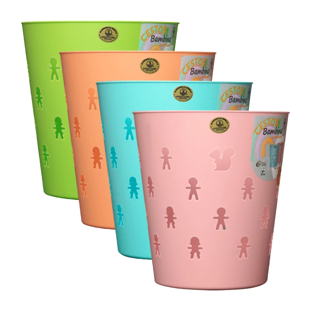 Cesto papelero infantil siluetas
