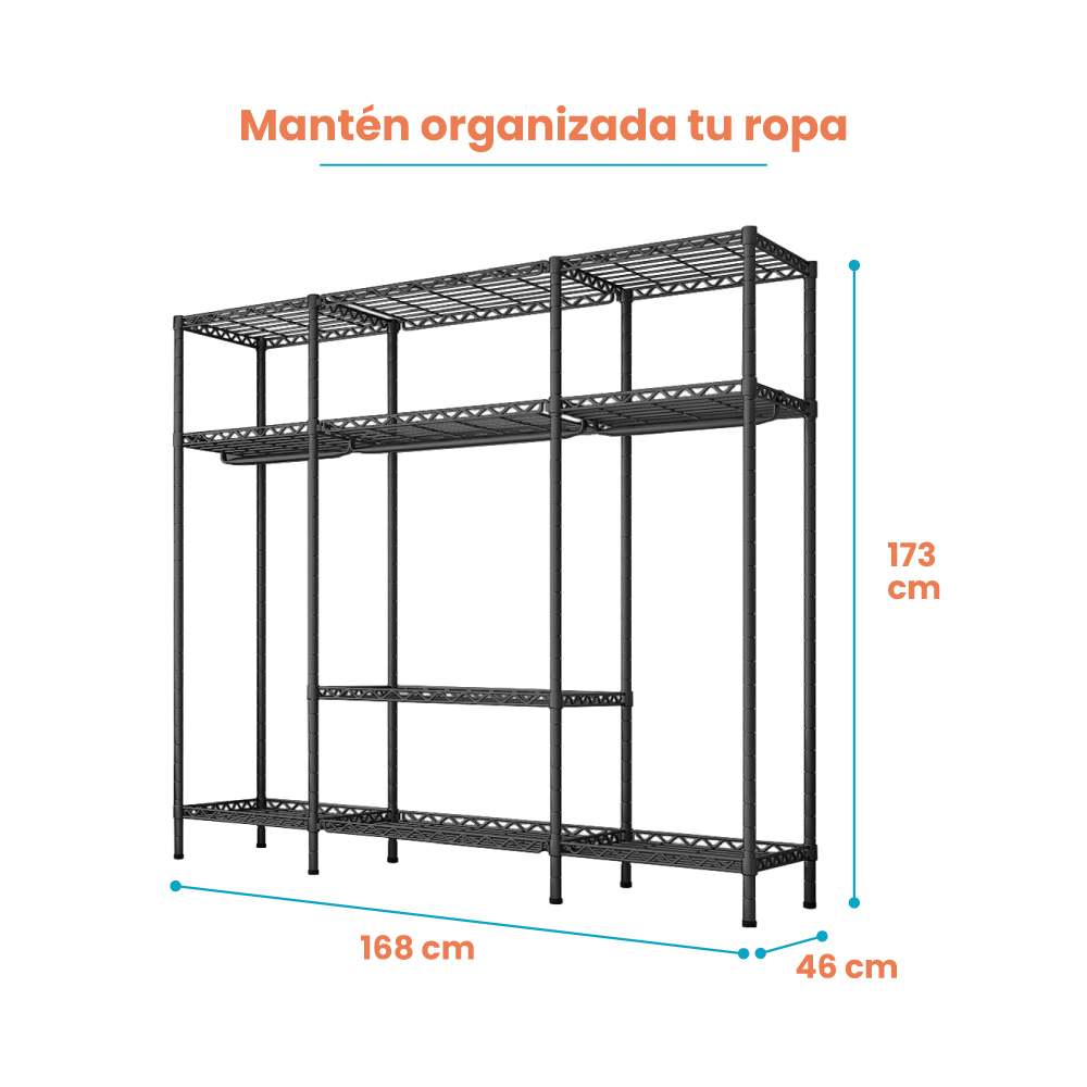 Closet Organizador Armable 9932 Negro - Imagen 4