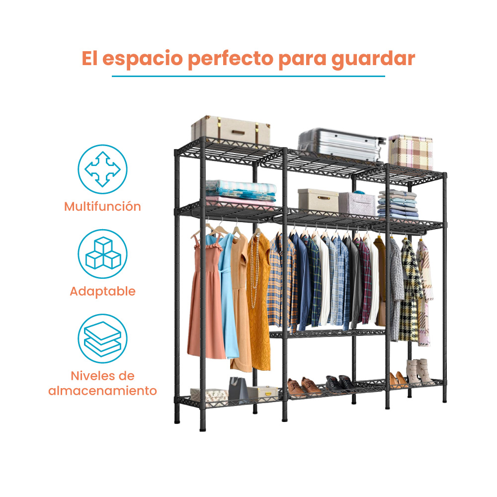 Closet Organizador Armable 9932 Negro - Imagen 5