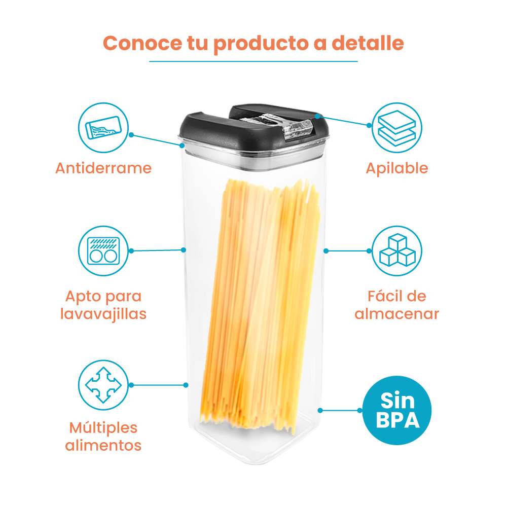 Contenedor de almacenamiento para alimentos de 5 piezas - Imagen 4