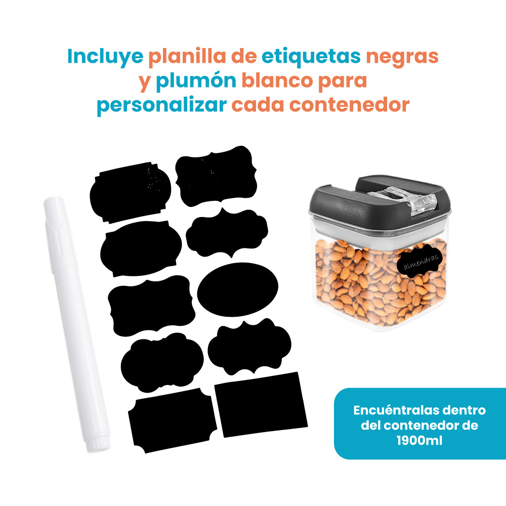 Contenedor de almacenamiento para alimentos de 5 piezas - Imagen 2