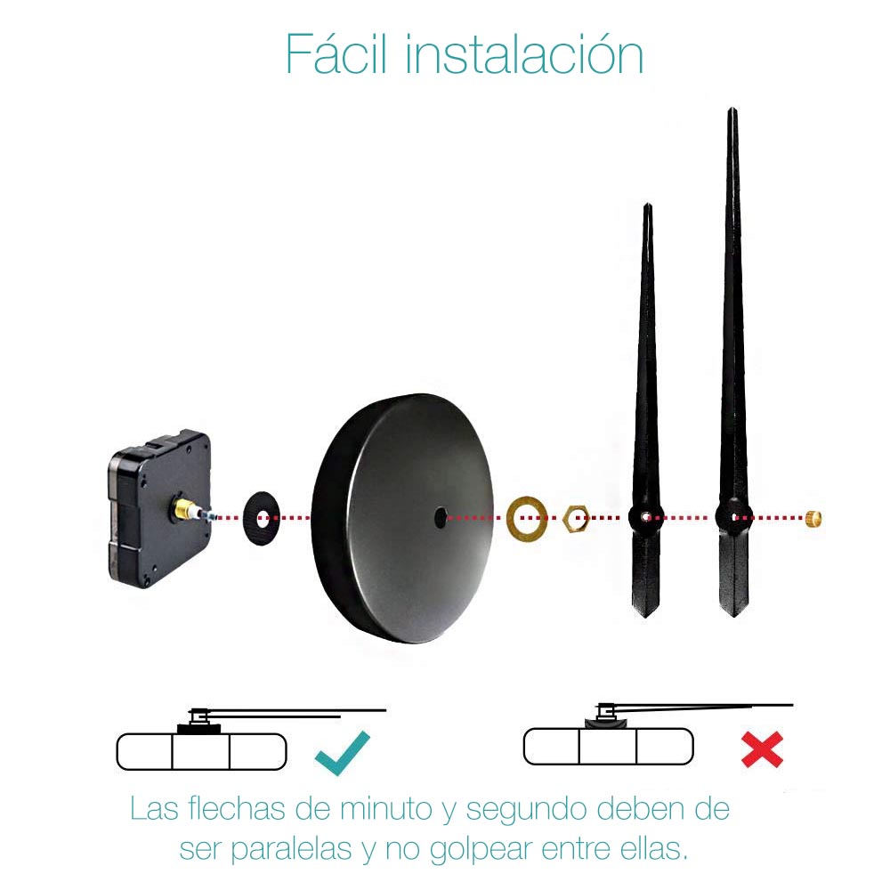 Reloj de Pared Moderno Gigante Hágalo Usted Mismo Números-Puntos - Imagen 5