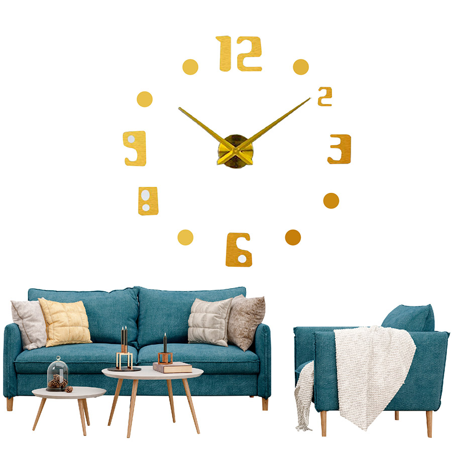 Reloj de Pared Moderno Gigante Hágalo Usted Mismo Números-Puntos - Imagen 3