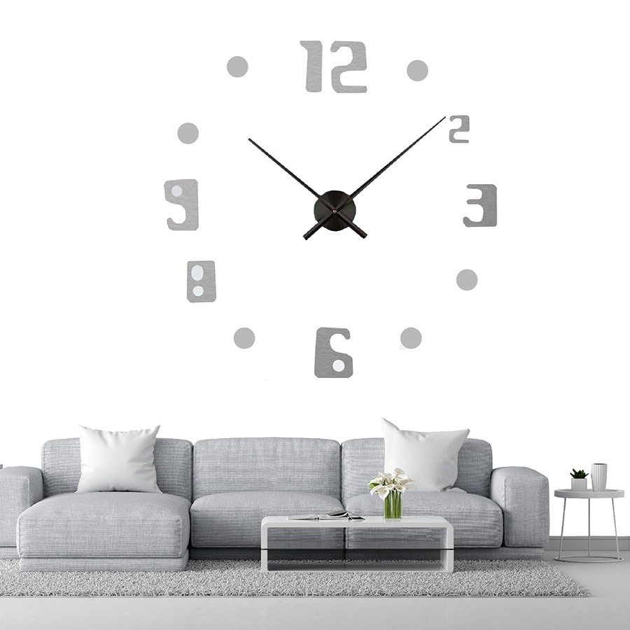 Reloj de Pared Moderno Gigante Hágalo Usted Mismo Números-Puntos - Imagen 2