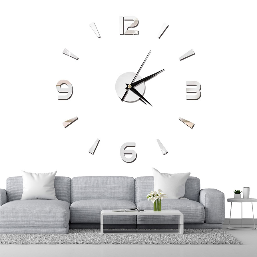 Reloj de Pared Moderno Gigante Hágalo Usted Mismo Número-Rayas - Imagen 2
