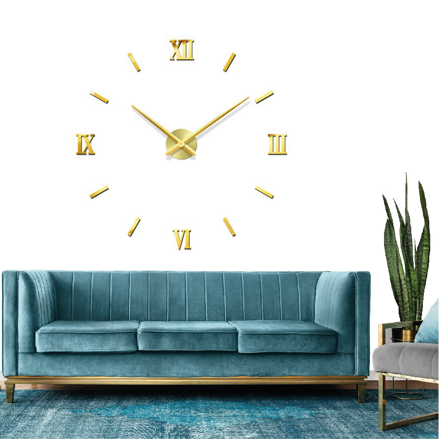 Reloj de Pared Moderno Gigante Hágalo Usted Mismo Números Romanos - Imagen 5