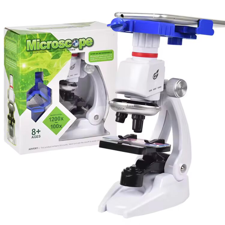 Microscopio educativo ciencia 100x a 1200x