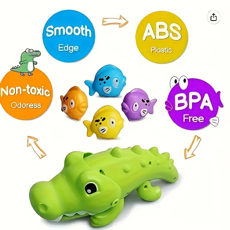 Juego de Agua Para Bañera Interactivo Cocodrilo - Imagen 4