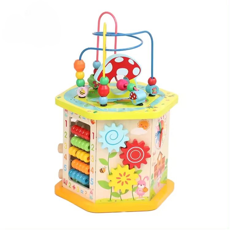 Cubo de actividades madera