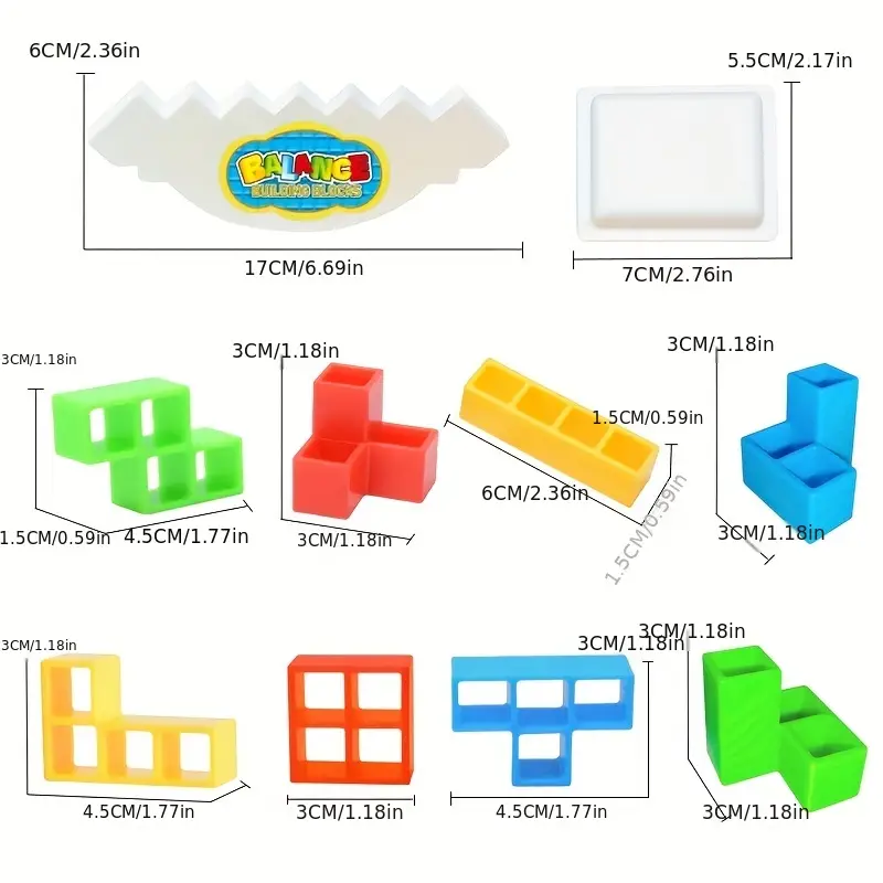 Juego de equilibrio piezas tipo tetris - Imagen 2