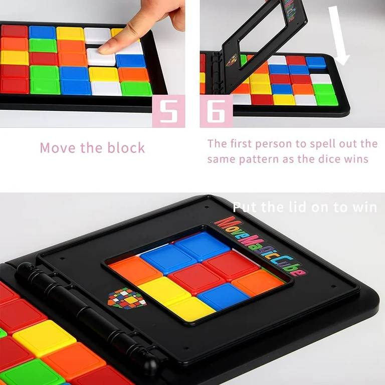 Juego tablero carrera de bloques colores - Imagen 4