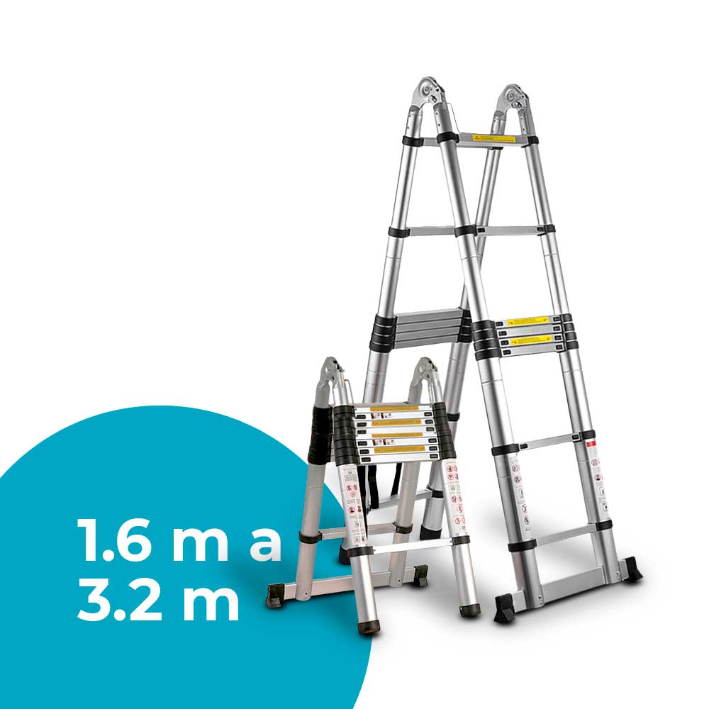 Escalera Retráctil Doble de 1.6 metros