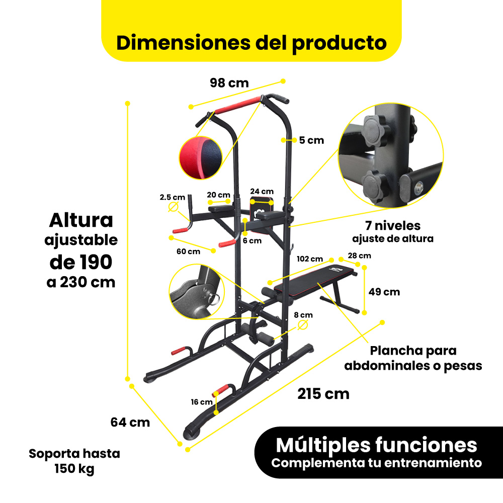 Estación de entrenamiento multifuncional con banco - ENDEAVOR - Imagen 6