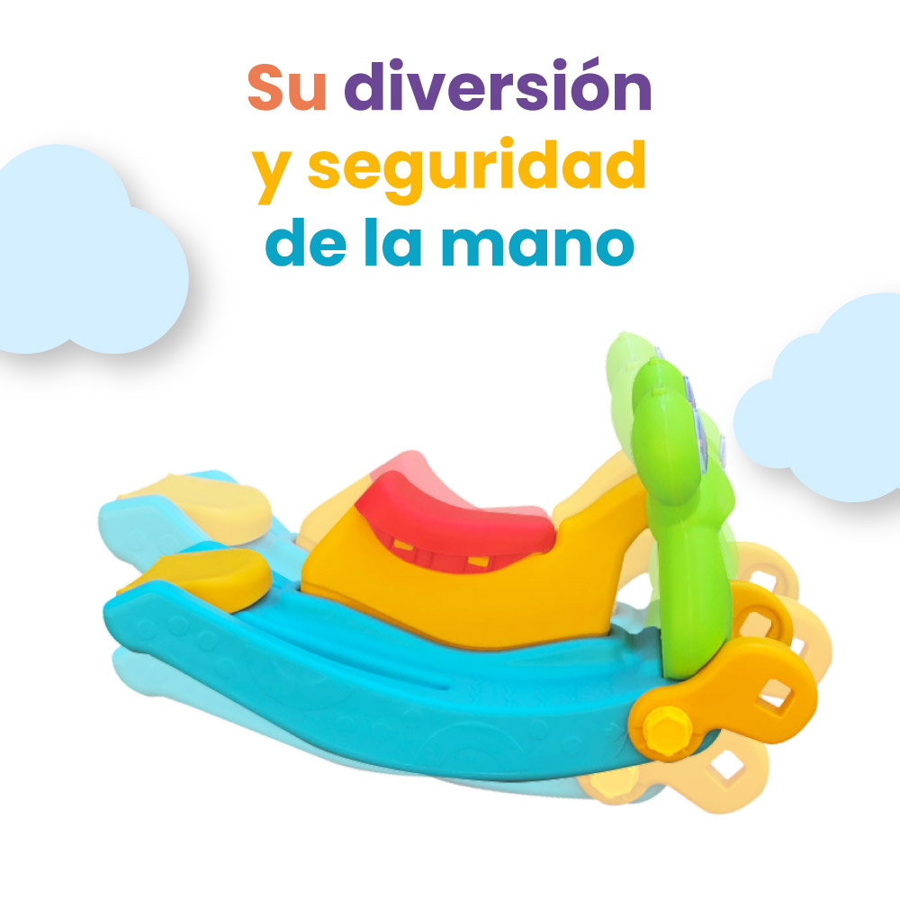 Mecedora 2 en 1 balancín y resbaladilla rana - Kiddo - Imagen 5