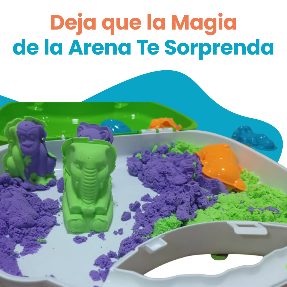 Set de arena mágica con figuras de animalitos - Imagen 6