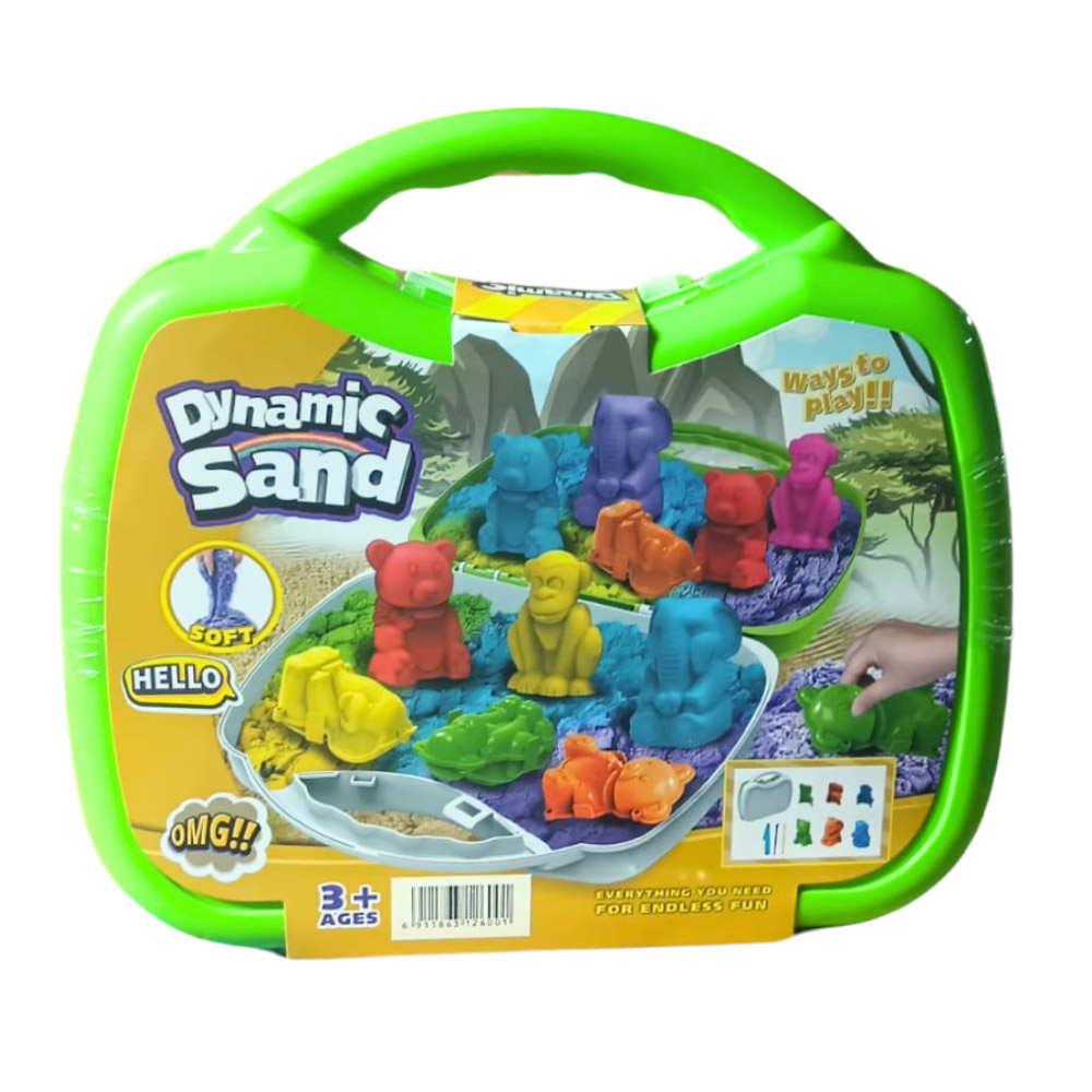 Set de arena mágica con figuras de animalitos