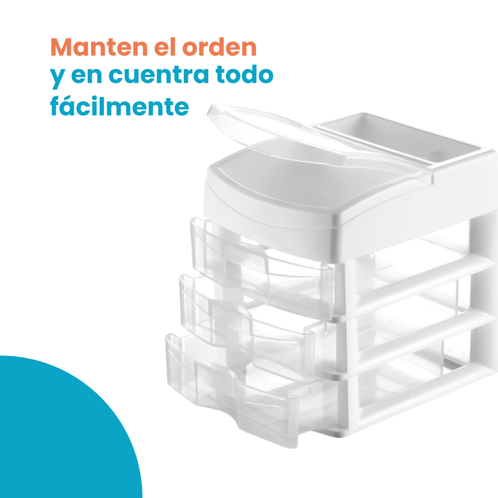 Organizador 3 Cajones Compartimiento Escritorio - Imagen 7