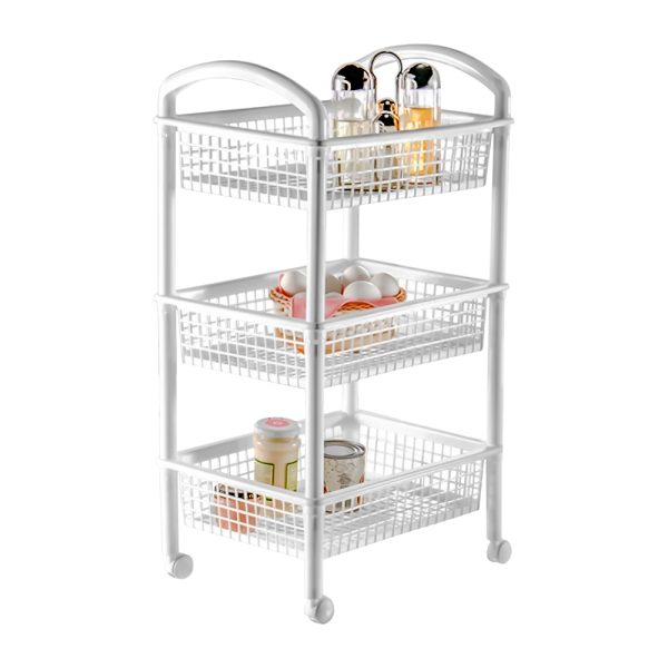 Organizador Multiusos Rack Carrito 3 Cestas Rectangular