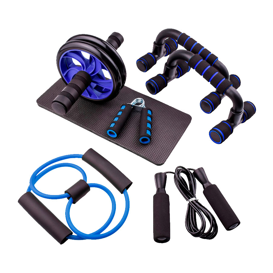 Set 5 en 1 rueda abdominal doble y accesorios - ENDEAVOR