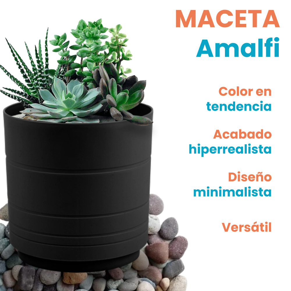 Maceta Tipo Cerámica Amalfi 5.6 Litros - Imagen 5