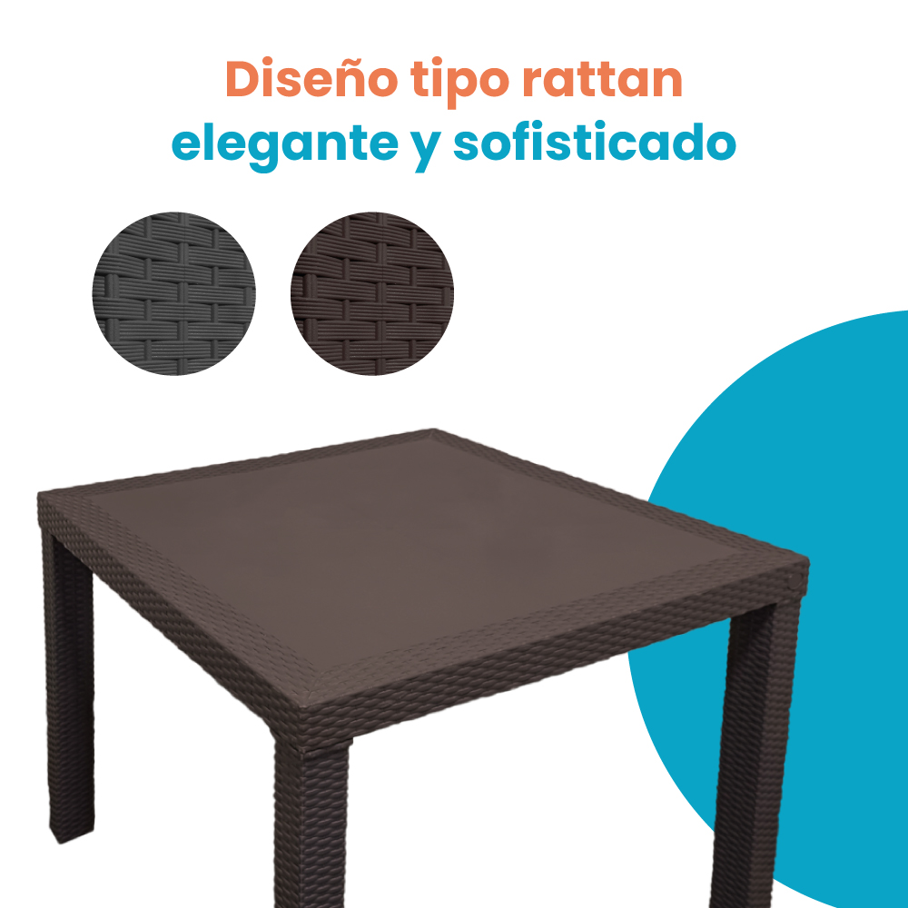 Mesa Estilo Rattan Interior / Exterior | Utilísimo® - Imagen 5
