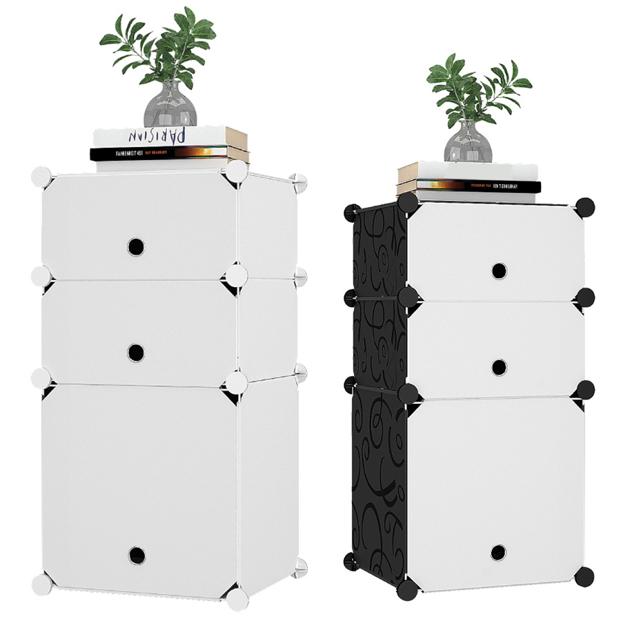 Buró plástico de tres niveles mueble modular - Imagen 3