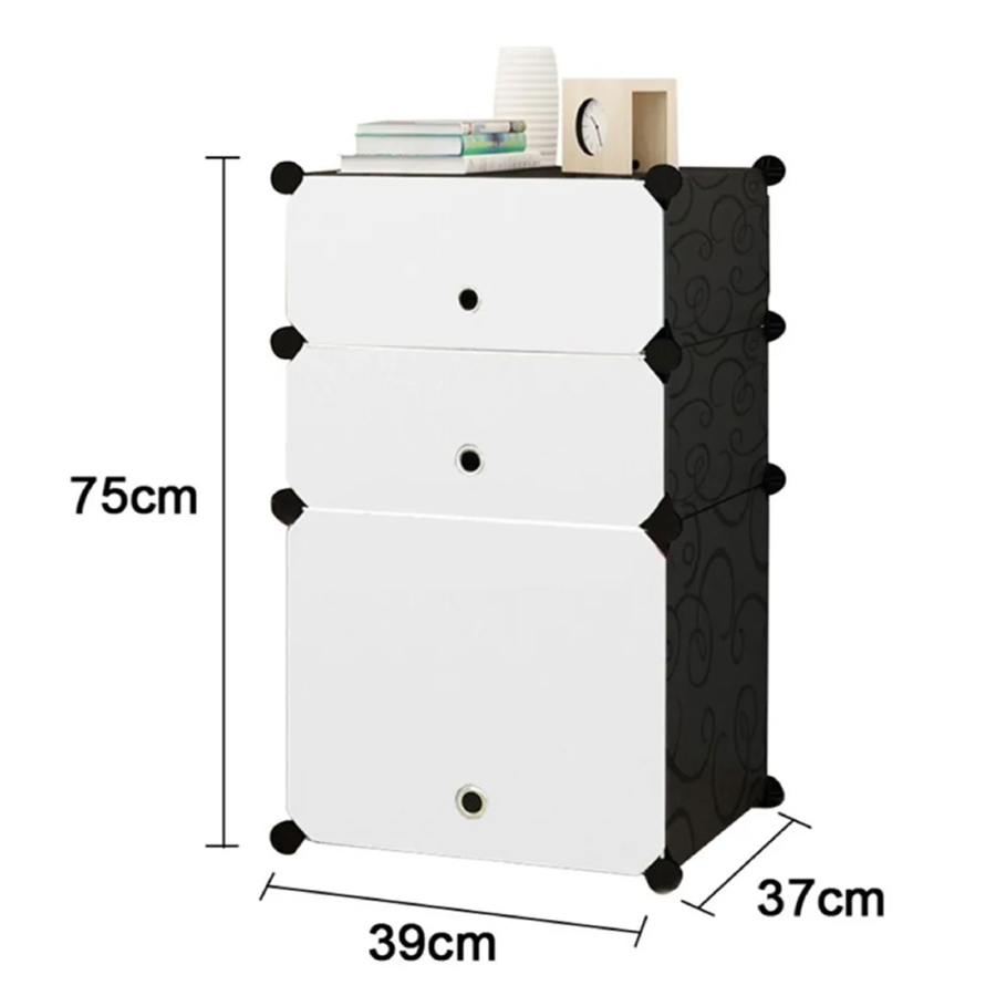 Buró plástico de tres niveles mueble modular - Imagen 4