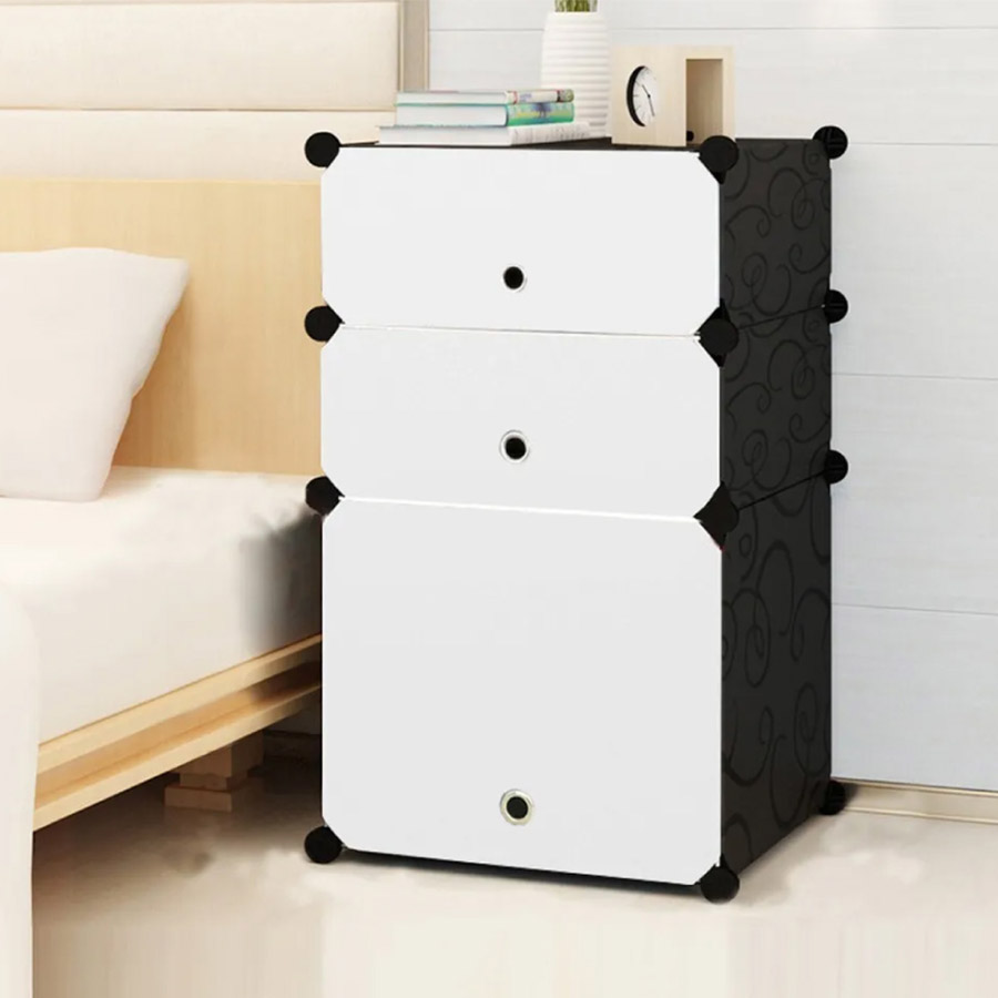 Buró plástico de tres niveles mueble modular - Imagen 7