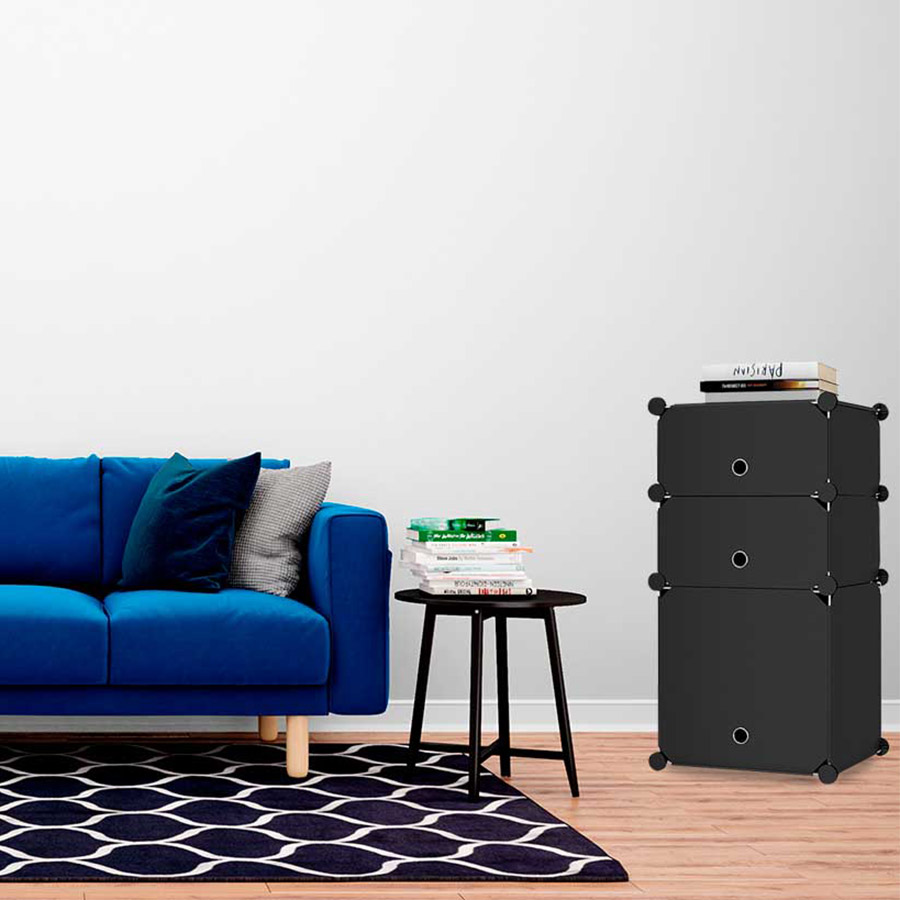 Buró plástico de tres niveles mueble modular - Imagen 8
