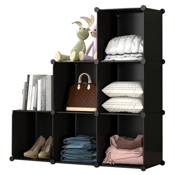 Juguetero organizador plástico 6 cubos mueble modular
