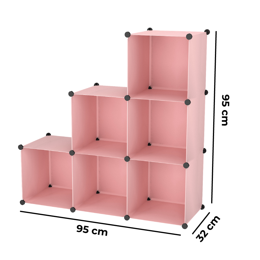 Juguetero organizador plástico 6 cubos mueble modular - Imagen 6