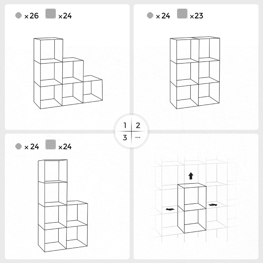 Juguetero organizador plástico 6 cubos mueble modular - Imagen 13
