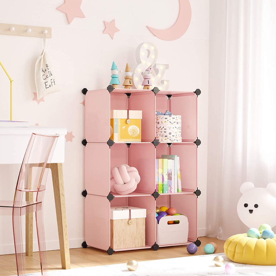 Juguetero organizador plástico 6 cubos mueble modular - Imagen 8