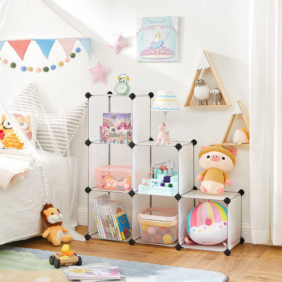 Juguetero organizador plástico 6 cubos mueble modular - Imagen 10