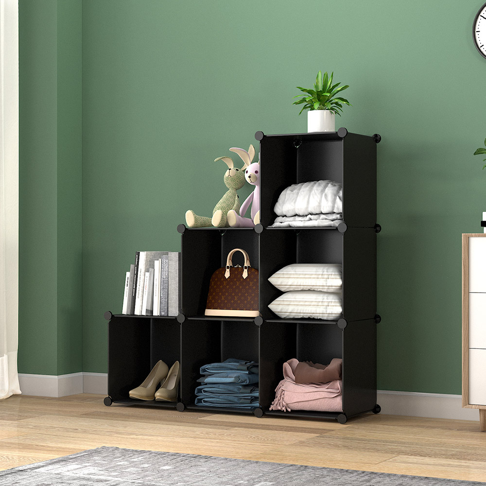 Juguetero organizador plástico 6 cubos mueble modular - Imagen 2