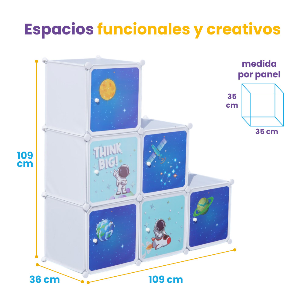 Juguetero zapatero 6 niveles con puerta modular - Imagen 9