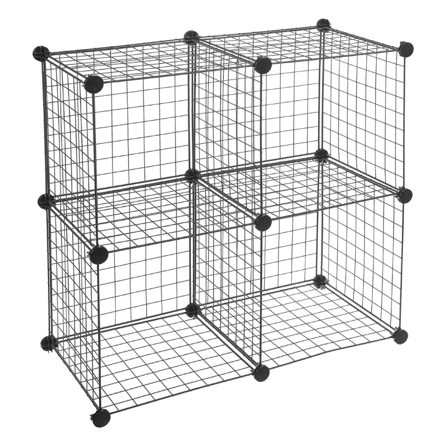 Gabinete de alambre 4 cubos Negro | Utilísimo ® - Imagen 2