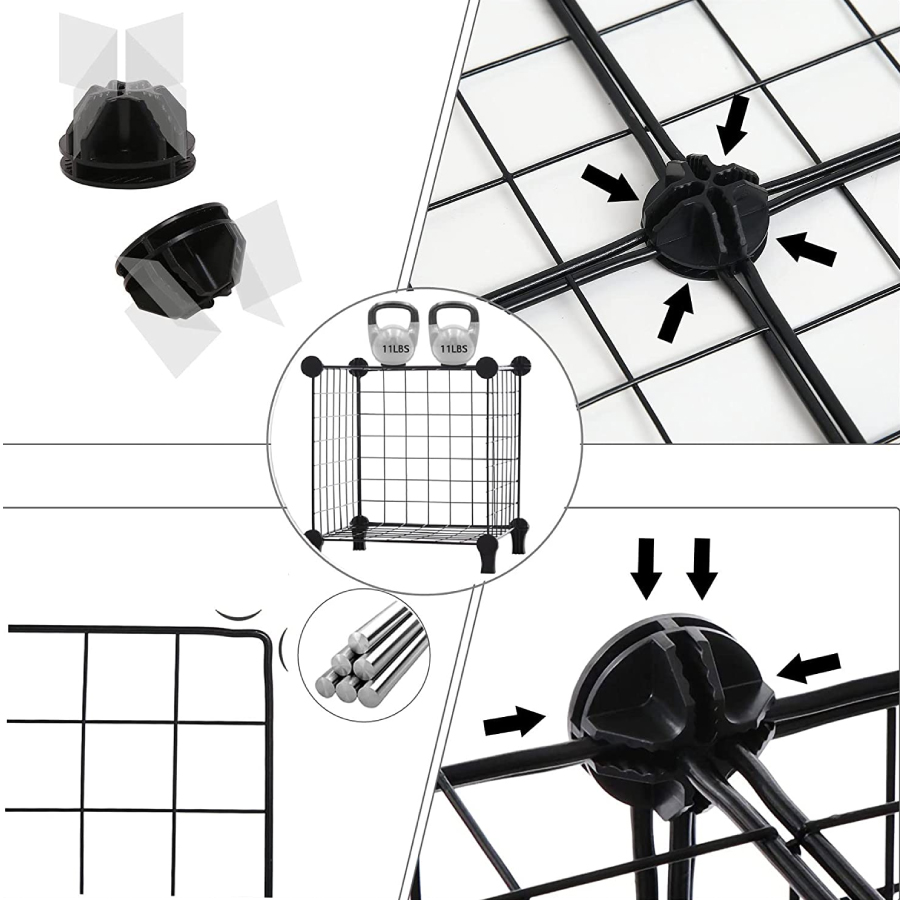 Gabinete de alambre 4 cubos Negro | Utilísimo ® - Imagen 8